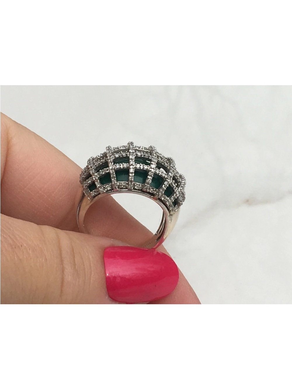 Affinity Diamond sterling silver “green envy” .50ct